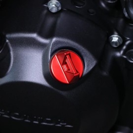 Mokiton Motorcycle Engine Oil Filler Plug Cover Screw Compatible With K.awasaki NInja 500 ABS/SE/KRT 2024 2025 | ninja500 ninja-500 Accessories (red)