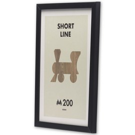 Hasbro Monopoly Short Line Framed Wood Wall Decor - Fun Monopoly Wall Art for Game Room or Man Cave