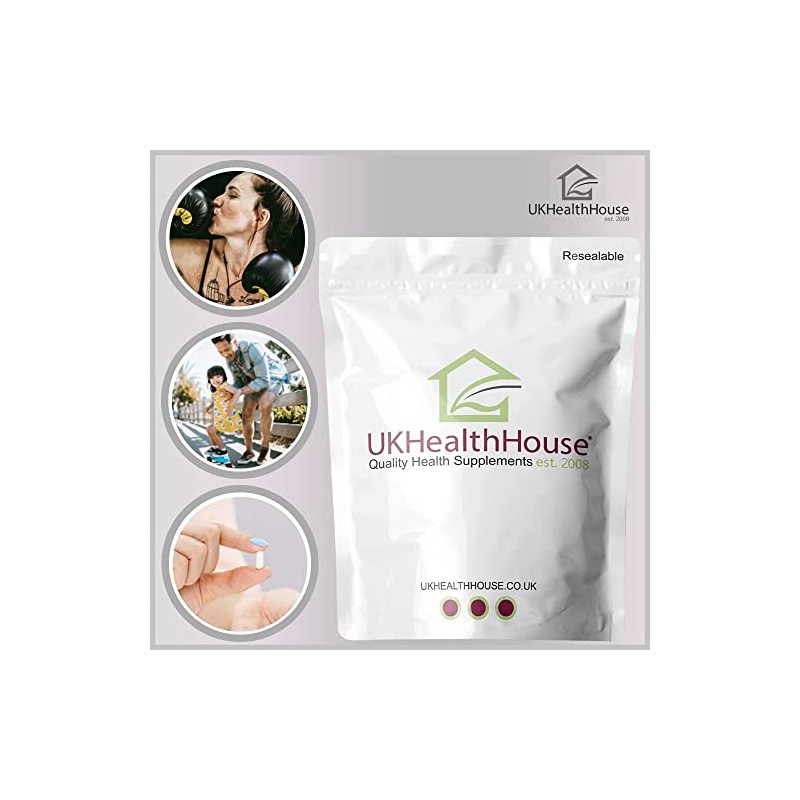 UKHealthHouse L-Glutamine Amino Acids 600mg x 180 Capsules Rapid Release
