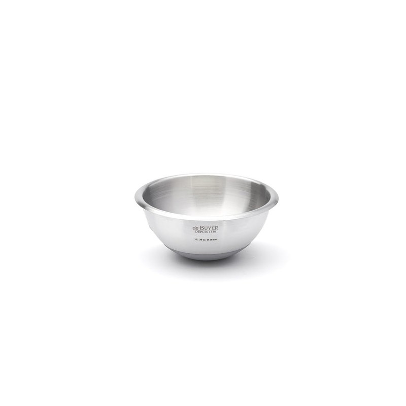 de Buyer - Runde Schlagschüssel mit Silikonboden - 16cm Durchmesser