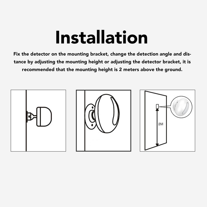 Wireless Curtain Motion Detector Wide Coverage Smart Curtain PIR Sensor