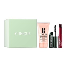 Clinique Icons Set de regalo | Almost Lipstick in Black Honey | Moisture Surge 100H Moisturizer, 1 fl oz | Máscara de alto impacto | Hidratante + resp