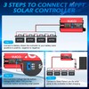 VUICCI 30A Boost MPPT Solar Charge Controller 1200W,48V/60V/72V Step-Up,Max 15A