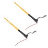 2 Pcs Whip Lights 340mm Long Amber Lighted Antenna Flagpole