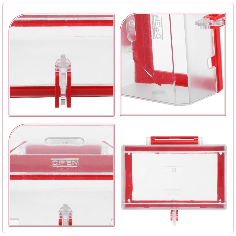 OUNONA Emergency Stop Button Cover Lockout Transparent Push Button Switch