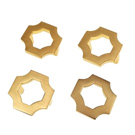 MOU 4Pcs Brushed Gold Cabinet Knobs,Solid Zinc Gold Dresser Knobs,Champagne Bronze Cabinet Knobs for Dresser Drawers, Kitchen Hardware for Cabinets and Bathroom