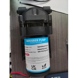 Booster Pump Kit for Home RO Reverse Osmosis Water Filter System, Water Filter 100 GPD, Includes Pump, Pressure Switch, Transforme, Quick-Connection