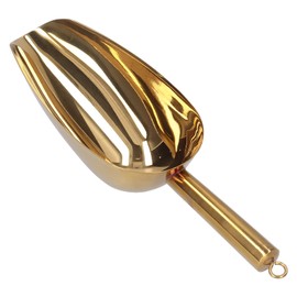 Ice Scoop for Freezer, 28cm Gold Stainless Steel Ice Scooper for Ice Bucket, Bar Ice Shovel, Food Scoop for Flour Sugar Candy Popcorn Dry Goods, Kitchen Accessories