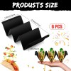 Baderke Mexico Taco Holder Stands Set of 6 Black Large