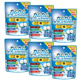 Kamu Kamutabretz Mini N25-48 (36 g/Standard 24 Tablets x 6 Bags), Coke Flavor, Muscat Flavor, Lactic Acid Bacteria Beverage Flavor, Watermelon Flavor, Showa Shokai