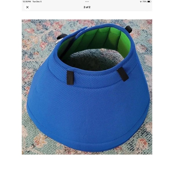 Boomaker Size 6 Soft Dog Cone Blue/Green, Protection From Licking/Biting
