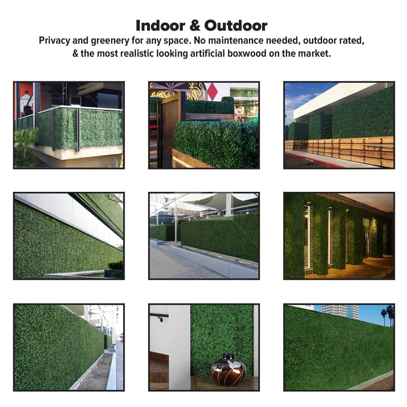 NatraHedge Artificial Boxwood Roll Panels UV Protected for Outdoor Use