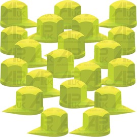 APUK 28x Checkpoint Wheel Nut Indicator Rubber Boot Dust Cap Bright Green Marker 33mm