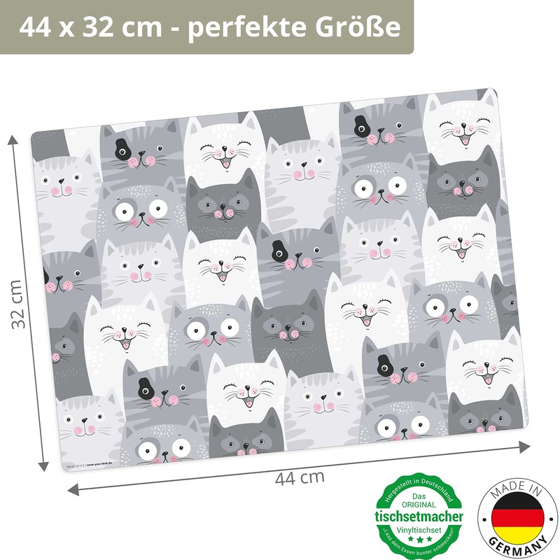Placemats | Washable Place Mats - Cat Conference - Set