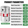 Plum Shaft Coupling Aluminium 16 mm to 22 mm, Flexible