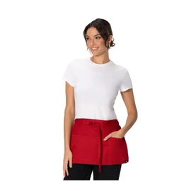 Chef Works Women's Waist Apron, Red