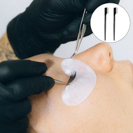 FRCOLOR 2PCS Eyelash Comb Eyelashes Separator Eyelash Grooming Brushes Eyebrow Brush with Metal Teeth for Define Lash Brow