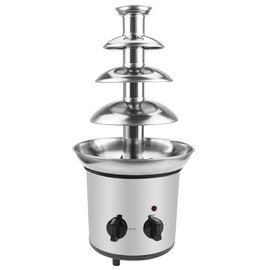 LNQ LUNIQI 4 Tiers Chocolate Fountain Electric Chocolate Fondue Fountain,2-Pound Capacity,Stainless Steel Cascading Fondue Heat Motor Controls Pot for Cheese, Melting Chocolate, Liqueurs
