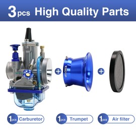 PWK 34MM 4T Carburetor with Air Filter Fit for Universal Motorcycle 125cc to 250cc Pit Dirt Bike ATV Predator 212cc GY6 Motocross Enduro Off Road Quad Scooter Power Jet Carb
