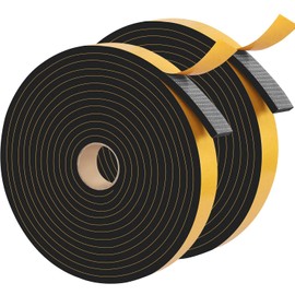 Weather Stripping Seal, 1 in x 1/4 in x 33Ft Weatherproof Foam Tape for Lightproof, Noise-Reducing, and Sealing Sliding Doors, Front Doors, Windows