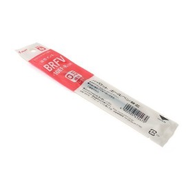 [Set of 10] Pilot BRFV-10EF-R Oil-Based Ballpoint Pen Refill, Extra Fine Point (0.5 mm), Red
