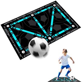 Football Training Mat, 40 * 60 CM Football Mat Training, Football Mastery Mat, Football Skills Mat for All Levels, Non-Slip Silent Football Mat for All Ages to Improve Speed Strength and Coordination