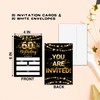 Qinkel 60th Birthday Invitations, Birthday Party Invitations For Women Men,