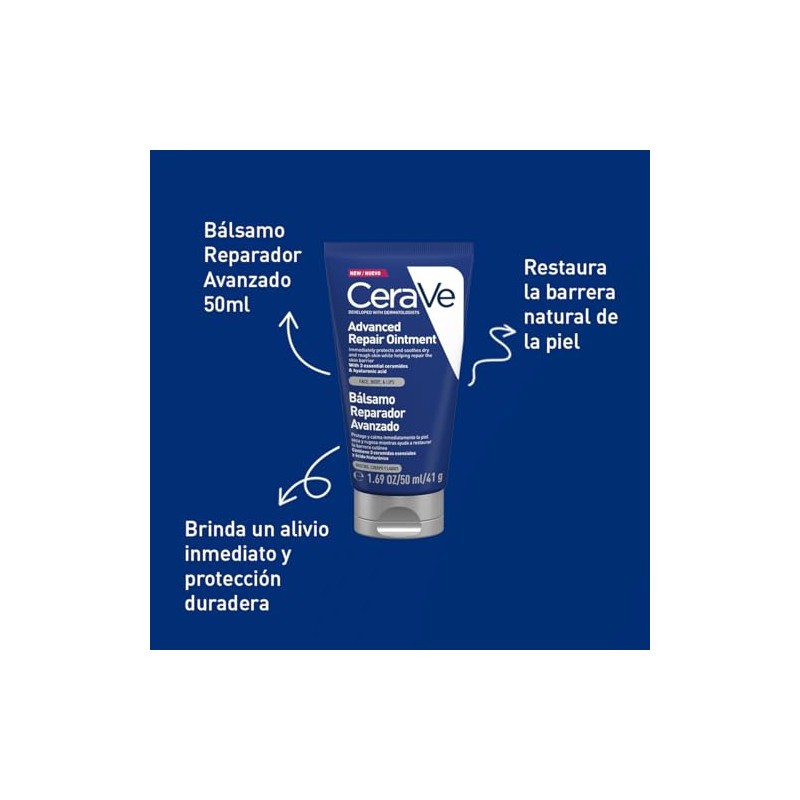 CeraVe Bálsamo Reparador Avanzado 50ml| Para piel seca