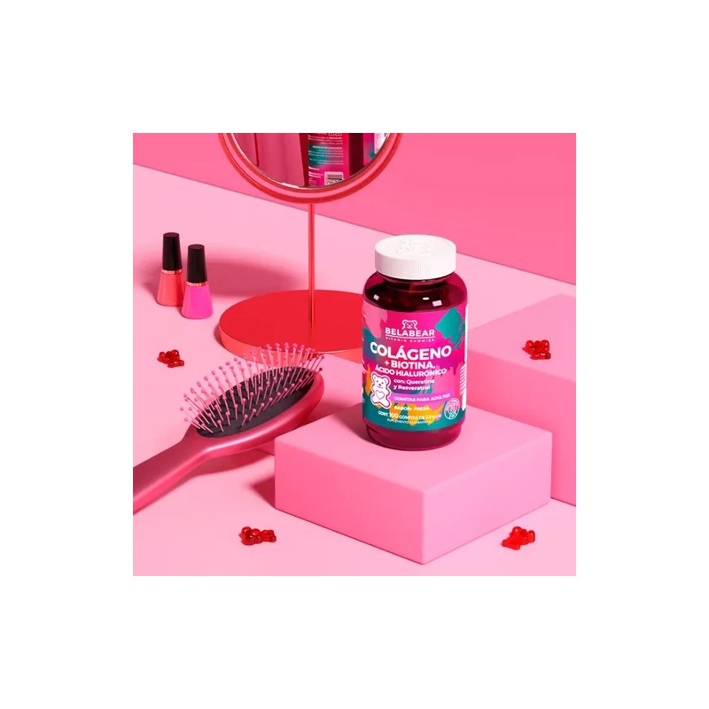 Belabear Colágeno + Biotina Y Ácido Hialurónico 100 Gomitas Sabor