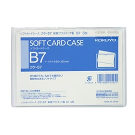 Kokuyo Card Case, Clear Case, Soft Type, PVC B7, Kuke-57