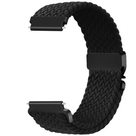 Issinlky 18 mm, 20 mm, 22 mm, nylon braided bracelet, quick release replacement elastic bracelet for women and men, 20 mm