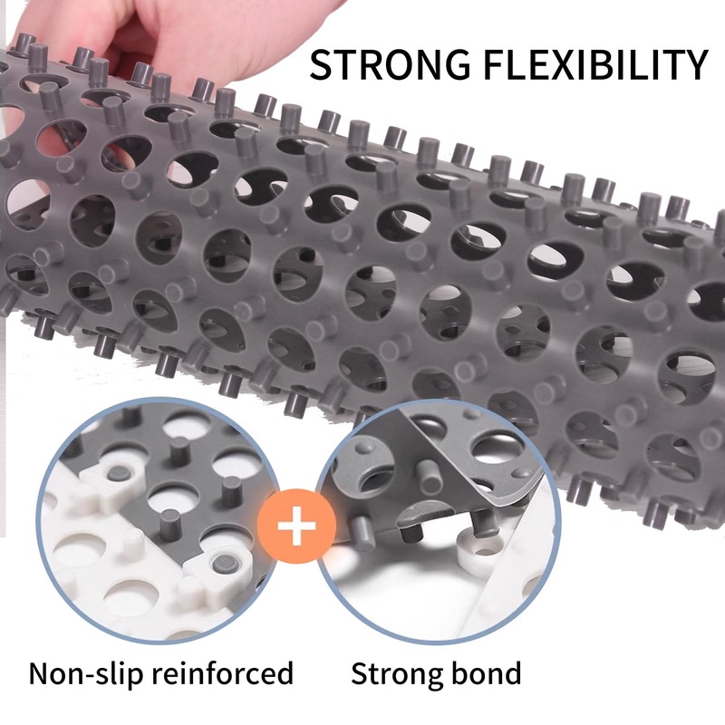 12Pack Interlocking Floor Tiles Soft PVC Non Slip Shower Floor