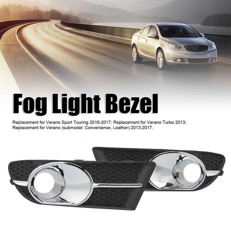 Pair of Fog Light Bezel Impact Resistant Strong Protection 25887505