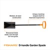 Fiskars 46" Spade Garden Shovel, Steel Flat Spade with Ergonomic