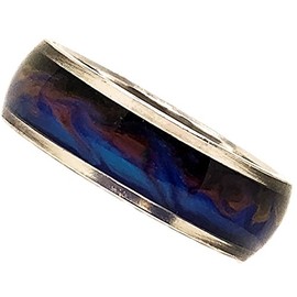 Funny Guy Mugs Band Mood Ring for Kids and Adults, Size 9 - Includes Color Mood Chart