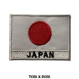 Bebuz Japan Flag with Name Patch Embroidered Iron On Sew On Patch Applique Fabric Repair Patches Tactical Military Patches - Emblem