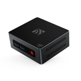 KUYIA Mini PC Powered by J4125 Quad Core Mini Desktop Computer for Home Office Business Gaming 8GB DDR4/128GB M.2 SATA SSD Support 4K@30Hz Dual HDMI/WiFi 5/USB3.0/HDD Extension