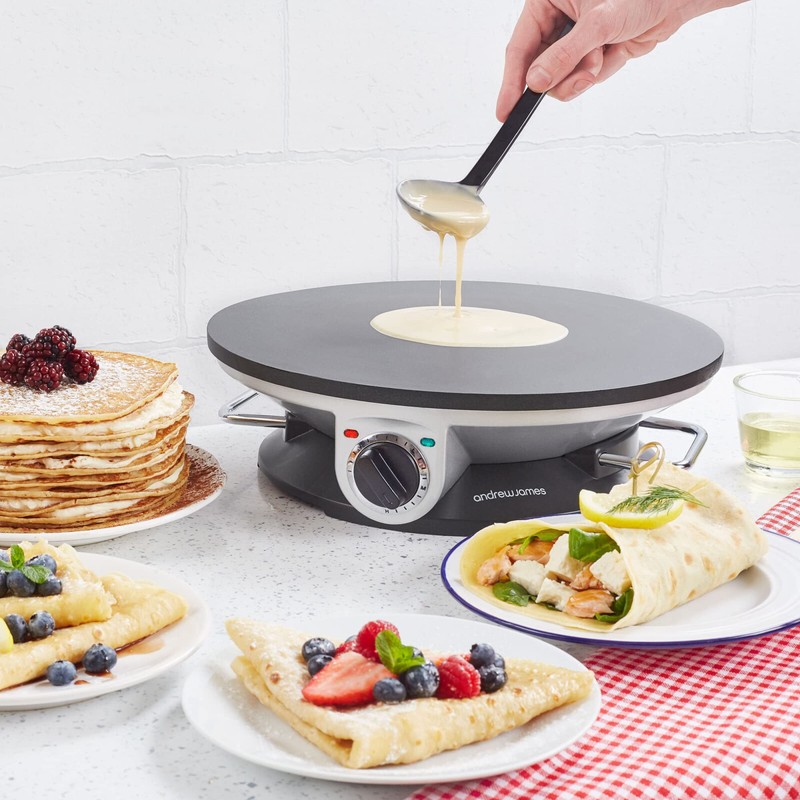 Andrew James Crepe Maker Accessories | Ladle, Oil Brush, Batter