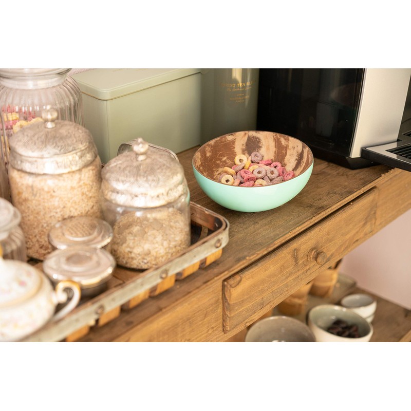 Decorasian Bowls made of real coconut, coconut bowl, polished inside,