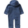 Engel Baby Jumpsuit with Hood, Wool Fleece - Blue blend,