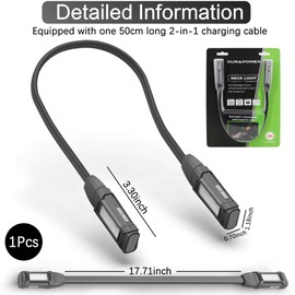 SJWOW Neck Light Emergency Flashlight Knitting Light Crochet Light Around Neck, Flexible Rechargable Work Light for Mechanic Repairing, Reading, Grill, Camping and Emergency