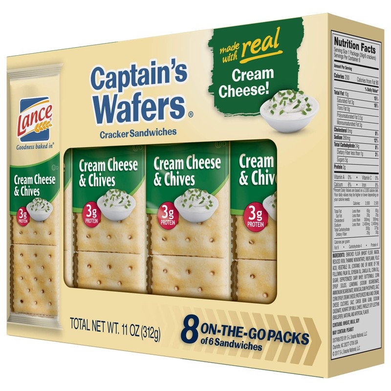 Lance Captain's Wafers, Cream Cheese and Chives (40 pk.)