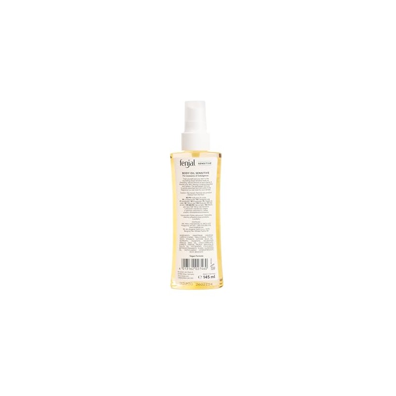 Fenjal Sensitive Body Oil, 145ml, Almond Oil, Healthy-Looking Glow