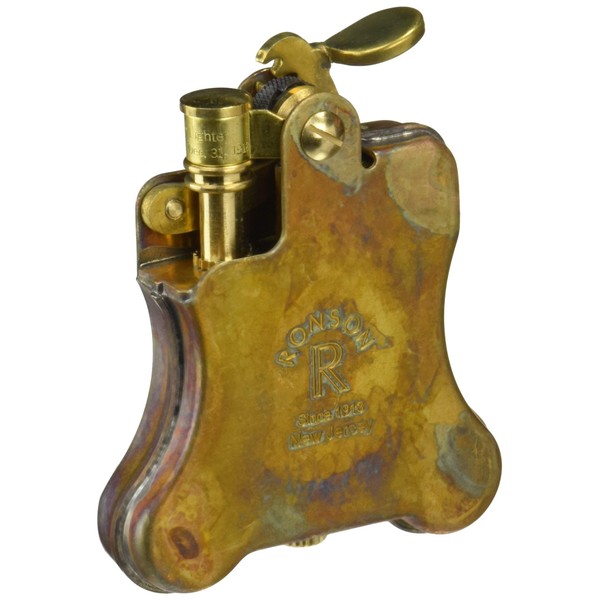 Ronson Banjo Steampunk Design Oil Lighter Japanese Made in Japan Wild Brass