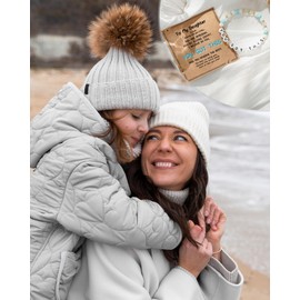 ojokiss Daughter Gifts, Mother Daughter Bracelets Jewelry Gift for Bonus To My Daughter Birthday Gifts Adult from Mom Dad