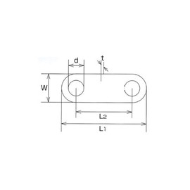 Mizumoto UBP1050 Stainless Steel Oval Plate for U-Bolts, Pitch 2.0 inches (50 mm)