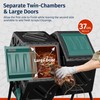 EAST OAK Dual Chamber Outdoor Compost Tumbler, 2 × 18.5