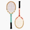 Vintage Tennis Rackets Bumper Sticker Vinyl Decal 5 inches