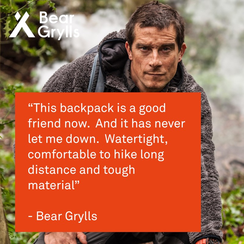 Bear Grylls 65L + 5L Hiking Hydration Backpack, Perfect For