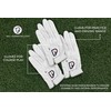 PUR3 Golf Cabretta Leather Golf Gloves - 3 Pack Pearl